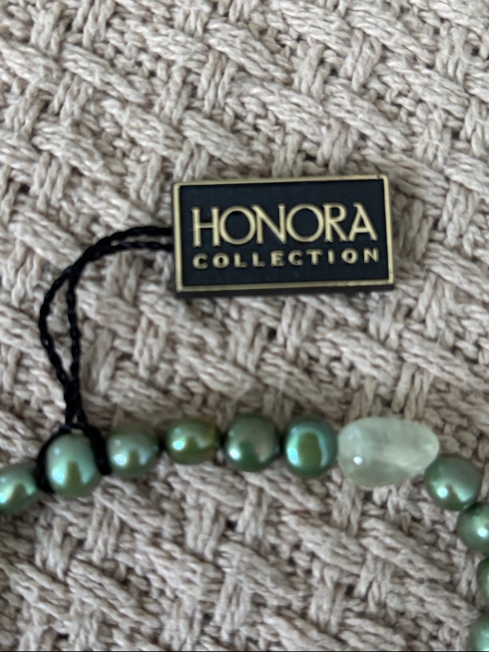 Honora Green Freshwater Pearl & Pale Green Bead Bracelets - Picture 2 of 3
